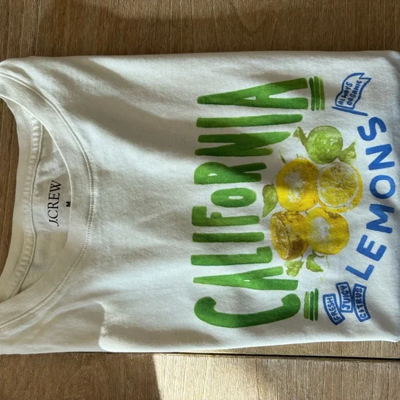 J. Crew White Tee with California Lemons Print - Picture 4 of 4